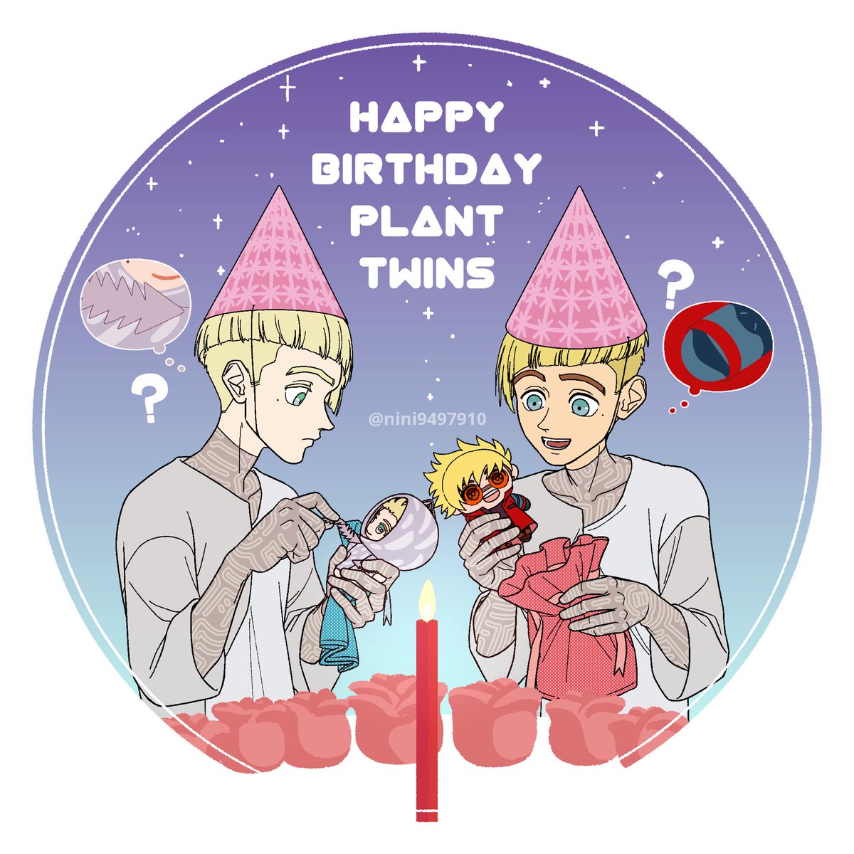 430 years from now…🌌

#ヴァッシュとナイヴズ誕生祭2025
#ヴァッシュとナイヴズ生誕祭2025
#HappyBirthday_PlantTwins
#HappyBirthday_StarTwins