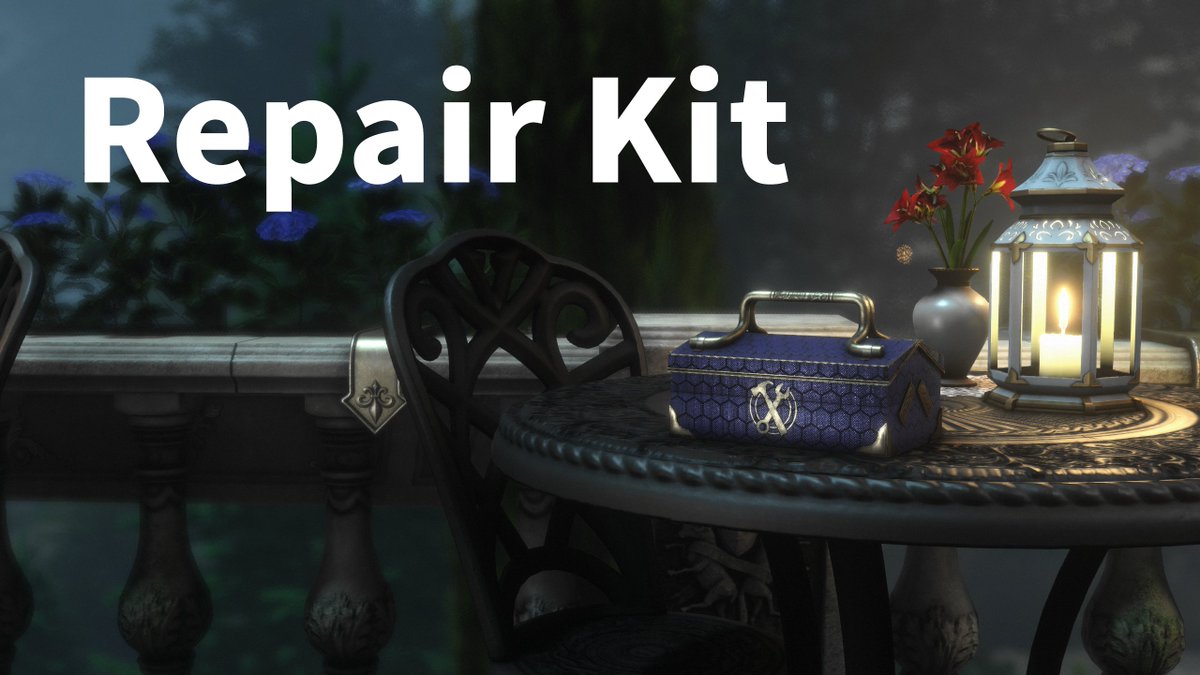 playkillerinn's tweet image. REPAIR KIT
You can obtain items from a corpse's inventory. However, valuable items are likely to be broken. If you have this repair kit, you can repair broken items and use them.