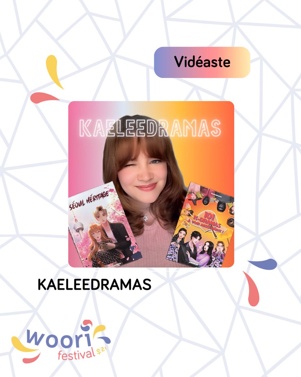 🎥✨ KaeleeDramas sera au Woori Festival ! ✨🎶

Créatrice passionnée de dramas &amp; K-pop, elle partage son univers avec +1,6M d’abonnés sur TikTok 💜
Entre édits, actus, romans façon K-drama et magazines, elle est une vraie référence !

📍RDV au Woori Festival pour la rencontrer🫰