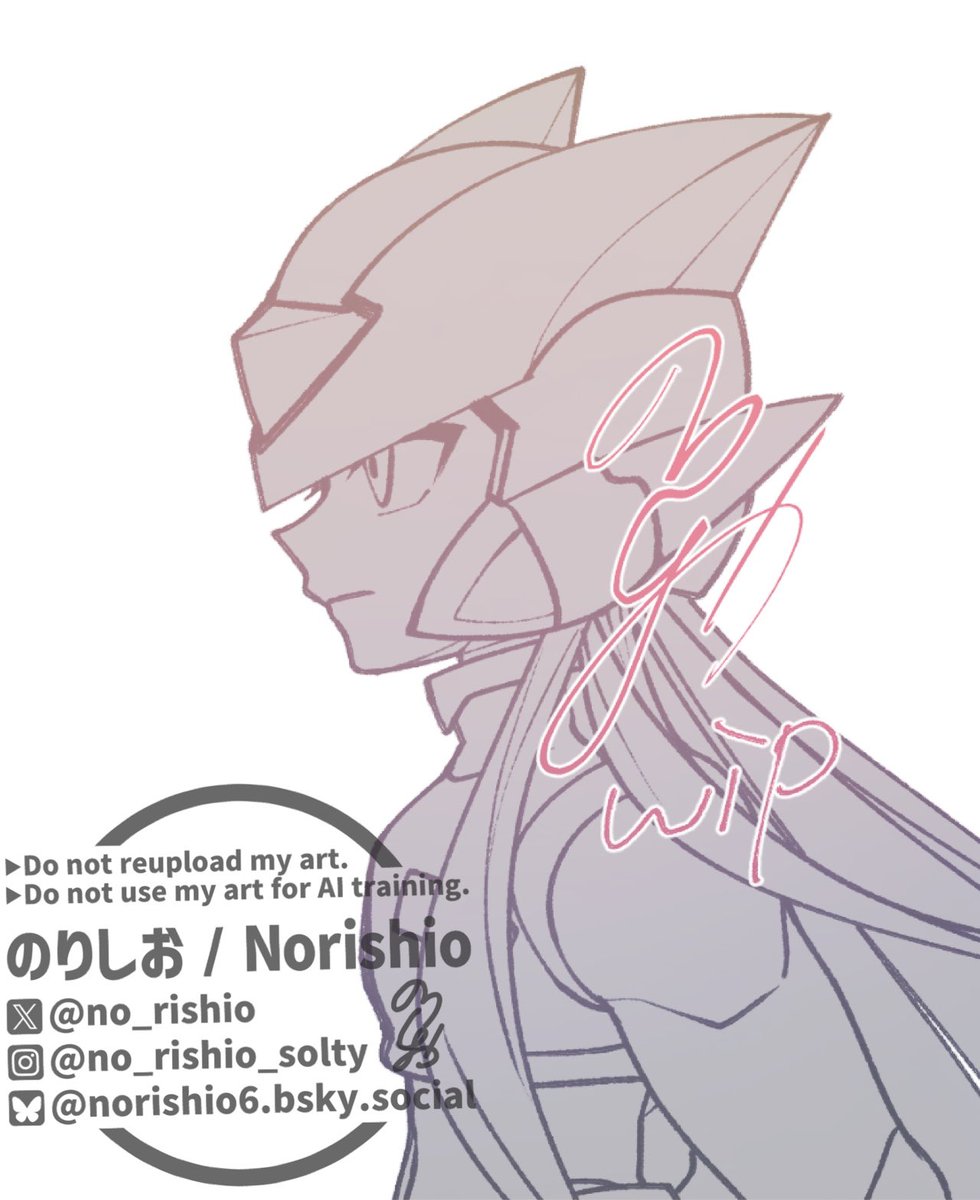 no_rishio's tweet image. 息抜き落書きロクゼロさん投げて寝ないと😴