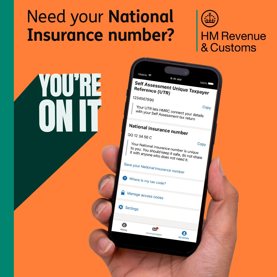 HMRCgovuk's tweet image. Oversharing isn’t caring – only share your National Insurance number when you really need to.
Keep it safe in the HMRC app.
Download today.
gov.uk/guidance/downl…