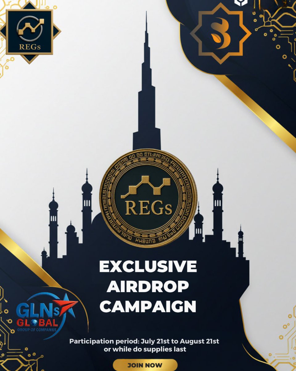 🚨 EXCLUSIVE AIRDROP CAMPAIGN IS LIVE! 🚨
GLNsGroup &amp; REGS GLOBAL are rewarding our most active community members! 💥💰

💎 A total of 10,000 TOKENS are up for grabs!
📅 From July 21st to August 21st or until tokens run out!

To participate, simply contribute a minimum of 100 SDA