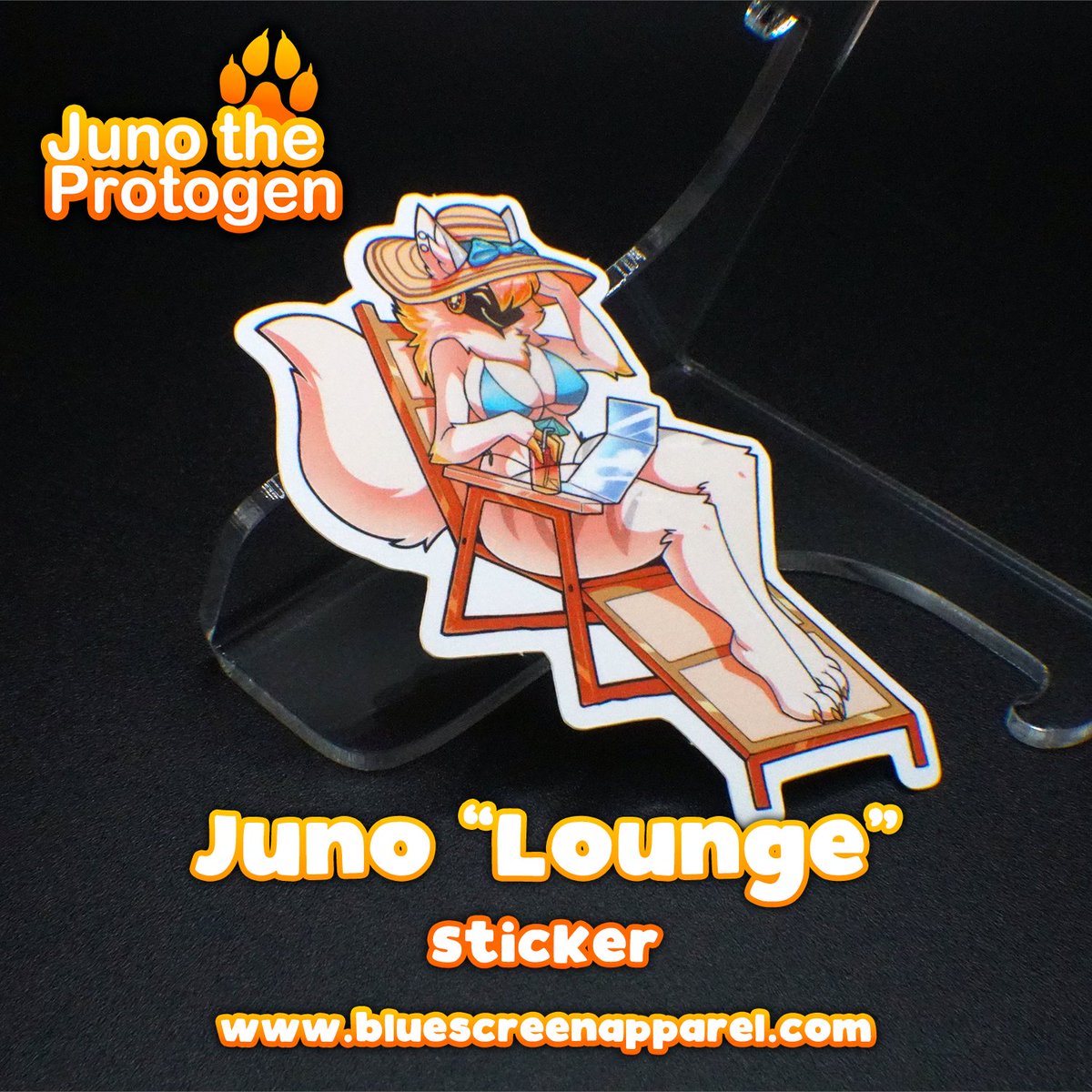BlueScreenApp's tweet image. With it being summertime, we think it's time for everyone to join Juno in some well-deserved relaxation.
New Juno lounge stickers are out now!