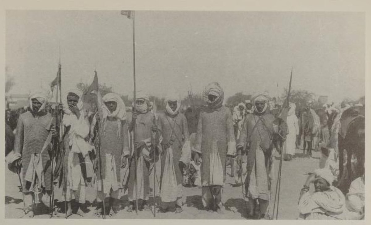 “Men of the Messiriya of southern Kordofan, c. 19/2. Note the coats of mail. SAVILE COLLECTION, PHOTOGRAPHER PROBABLY R.V. SAVILE.” 

M.W. Daly and L.E. Forbes, The Sudan: Photographs from the Sudan Archive, Durham University Library (Reading: Garnet Publishing, 1994), 49.