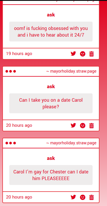 MayorOfHometown's tweet image. yeah
thats great actually
no
fuck you
i dont want your faggotry around my daughter. i fucking despise you so goddamn much
i could not care less
?
no
mmhm
??? gtfo