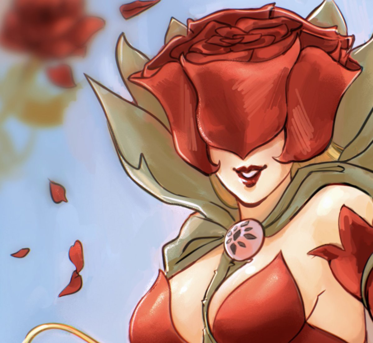 gintoeki's tweet image. Preview of my artwork of Rosemon for @DigigirlZine !! Look forward to all the awesome digimon illustrations!!