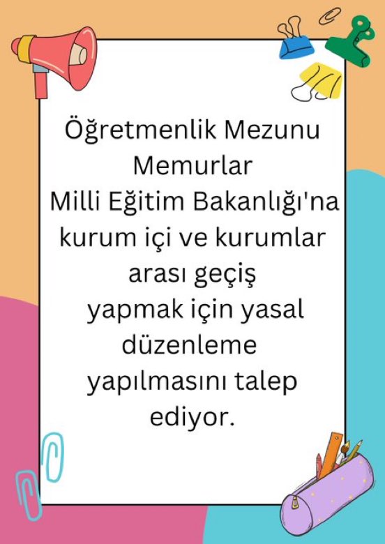 🔴Memur öğretmenler 2012 yılından beri mağdur bekliyor.

🔴MEB'deki öğretmen açığının bütçeye yük olmadan #MemurÖğretmenler'in haklı talebinin hayata geçirilmesi ile mümkündür

🔴Yönetmelik yayınlansın, mağduriyet son bulsun
 <a href="/Yusuf__Tekin/">Yusuf Tekin</a>
<a href="/MemurOgrtmnEcir/">MemurÖğretmenEcirSert</a>