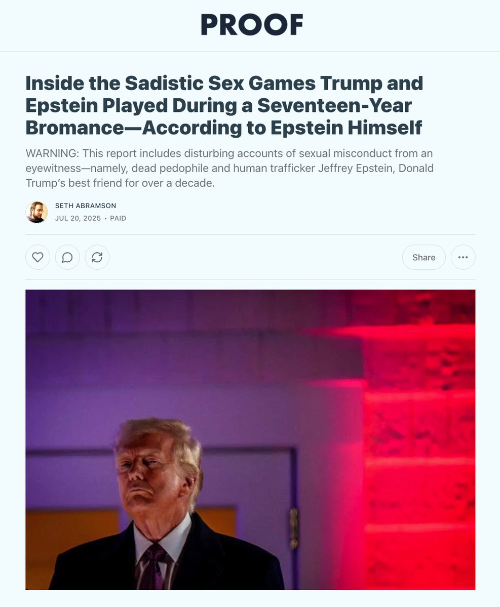 SethAbramson's tweet image. Coming very soon to PROOF.
A long, well-researched, fully sourced, terrifying report.
Subscribe here: sethabramson.substack.com