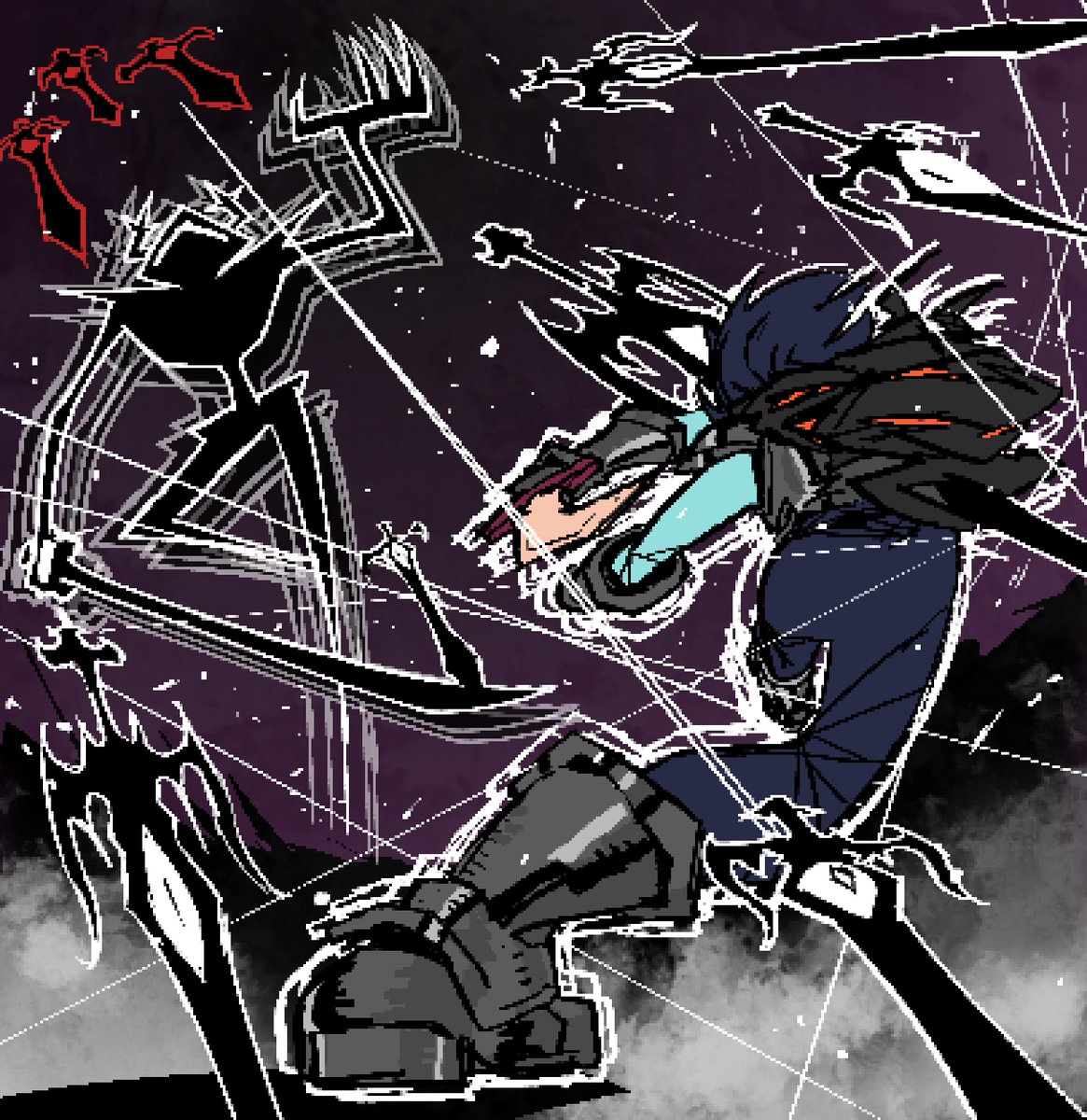 noiretteart's tweet image. * Your vision narrows.
* . . . The world revolves around you.
#deltarune