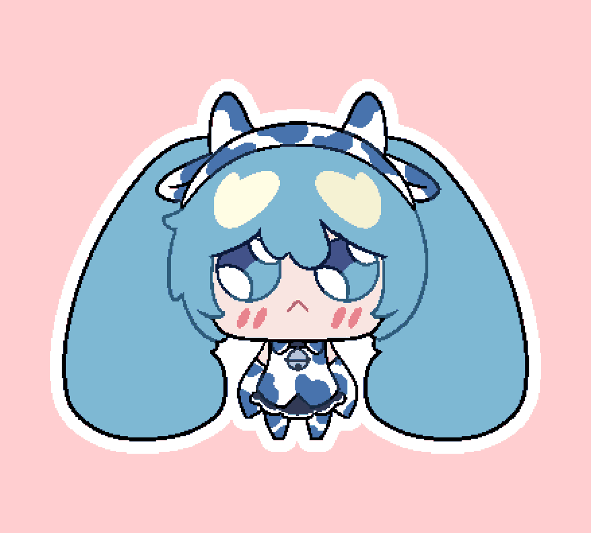 LazuliPebbles's tweet image. I just drew Miku in a cow costume cuz I'm gonna animate her singing the polish cow song