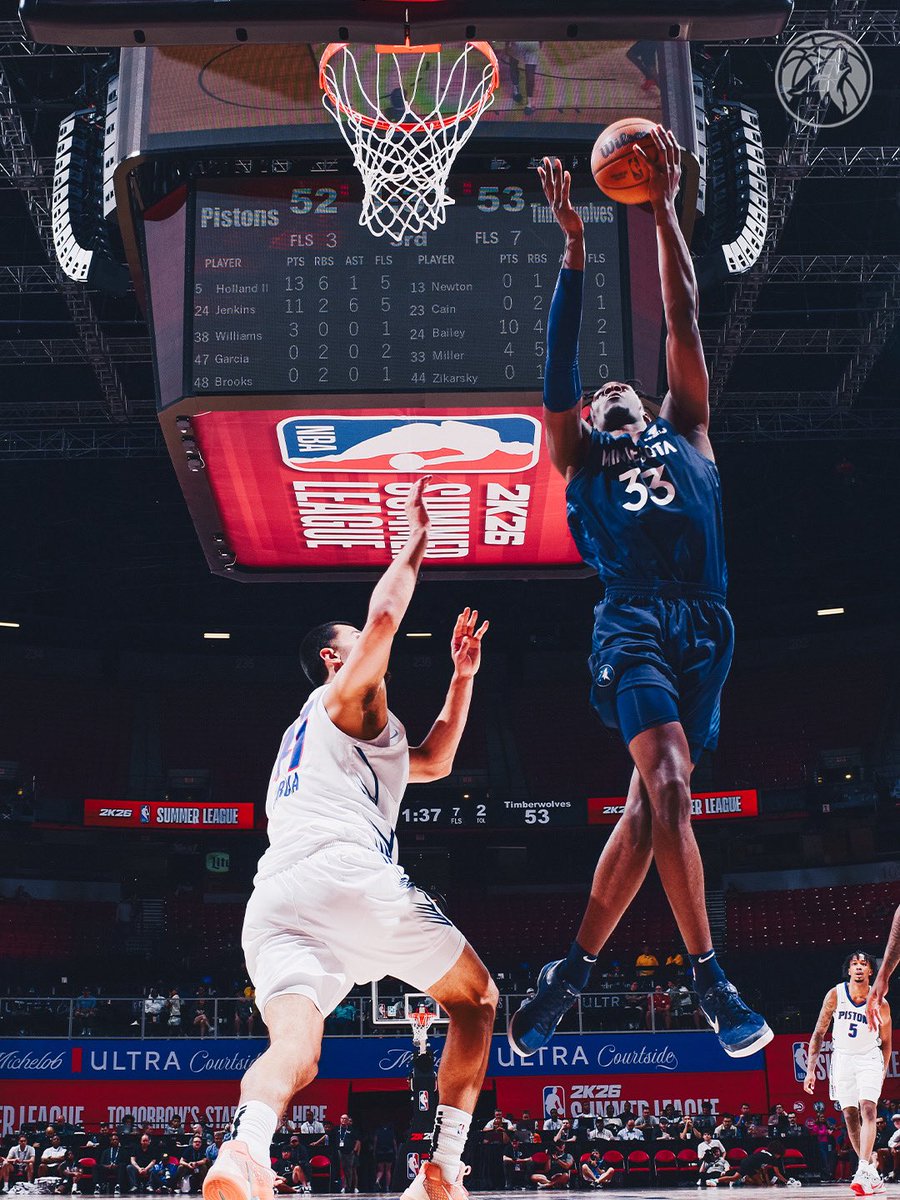 Timberwolves's tweet image. Lenny did his thing at Summer League:
17.0 PPG
8.8 RPG