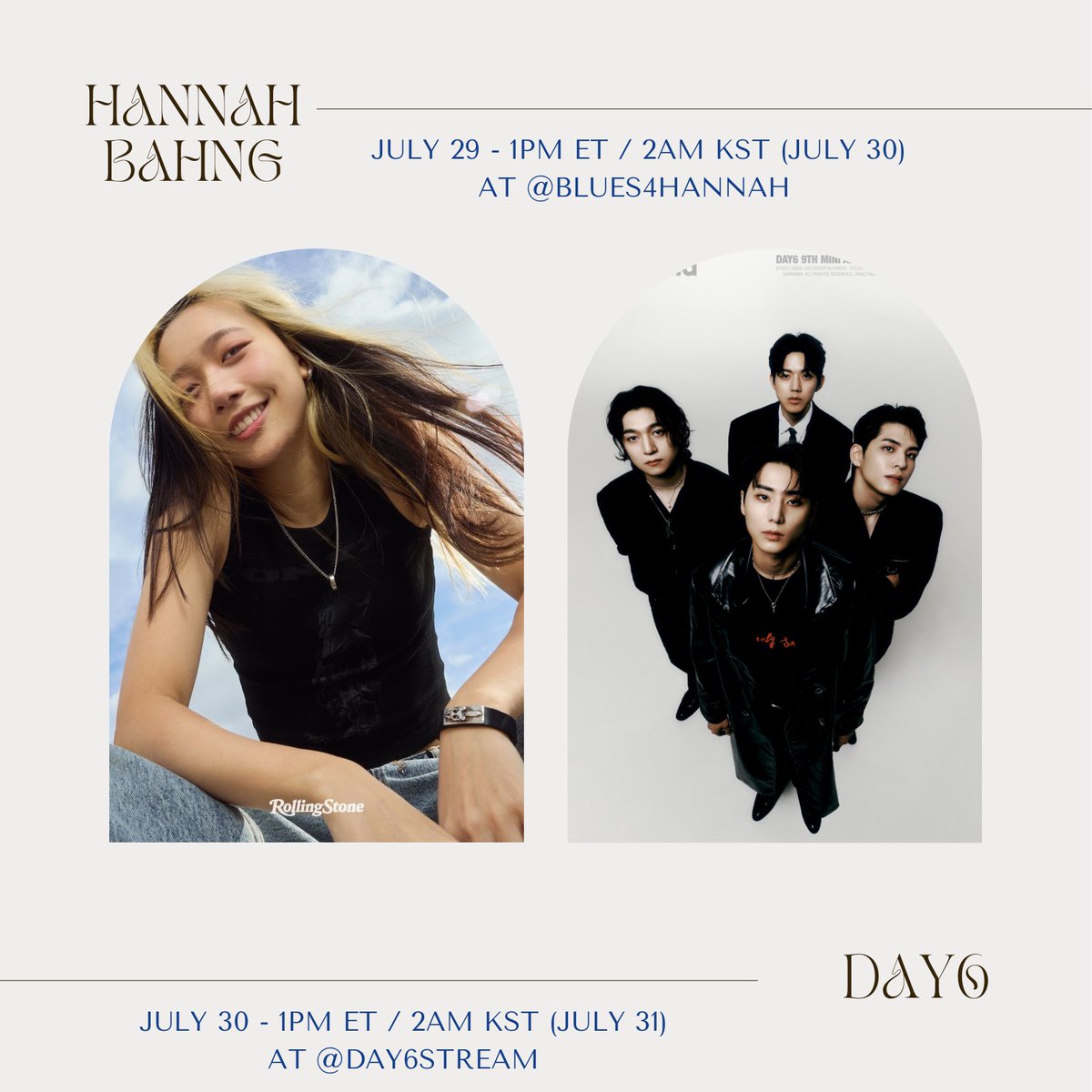 Blues4Hannah's tweet image. Hello #blues 💙 I have more exciting news. Next week we will have a collab with @myday6stream to enjoy together @hannahhbbahng & @day6official music 🥰