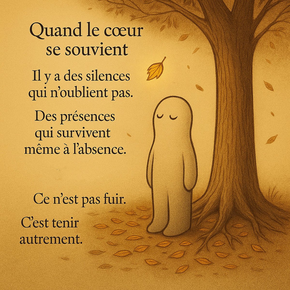 Il y a des absences qu’on ne comble pas.
Des douleurs qu’on apprivoise en silence.
Ce post n’est pas juste un texte : c’est une étreinte pour ceux qui tiennent, autrement.

À ceux qui gardent vivant ce qu’ils ont perdu, sans bruit.