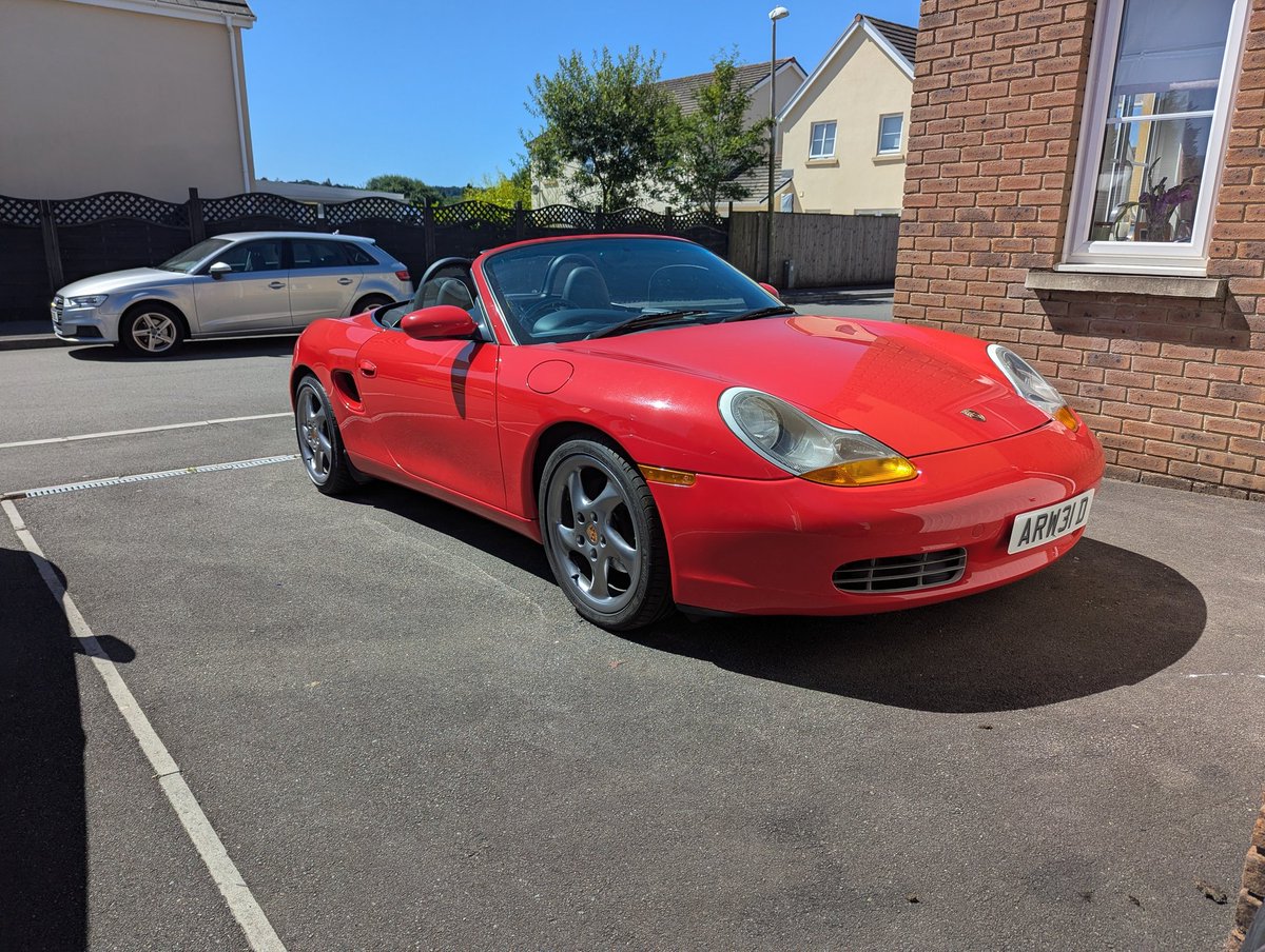 Back in January I sold the rally car and in April, the ongoing Mini restoration project. With summer coming, there was an itch to scratch and space in the garage. So, here is the recent toy. #boxster  #porsche