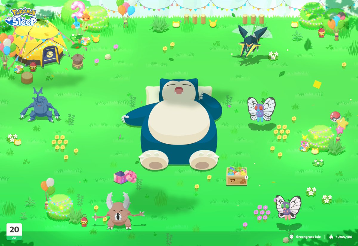 TWScatterbug's tweet image. Happy 2nd anniversary Pokemon Sleep! I still love this game and I am still working on perfecting by bug army~ (Hopefully we&apos;ll get some new bugs soon!)  #PokemonSleep2nd