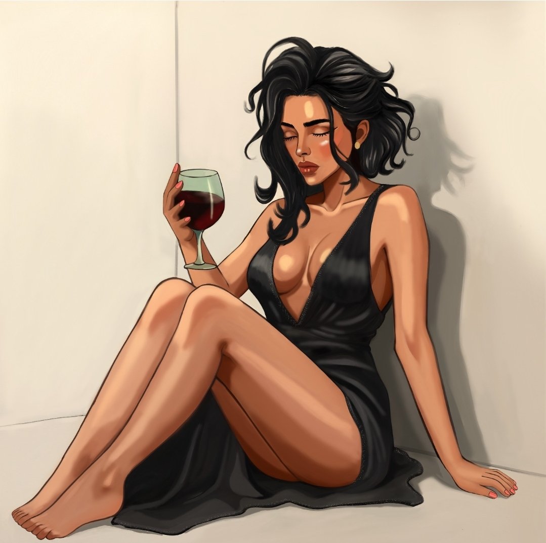 Last wine
5/10 Ed - 8 XTZ 

💯 hand drawn-Digitally painted 

objkt.com/tokens/KT18nH1…