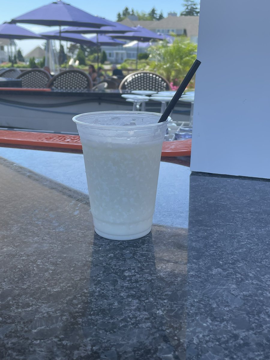 Pina colada at the beach. Ahhh