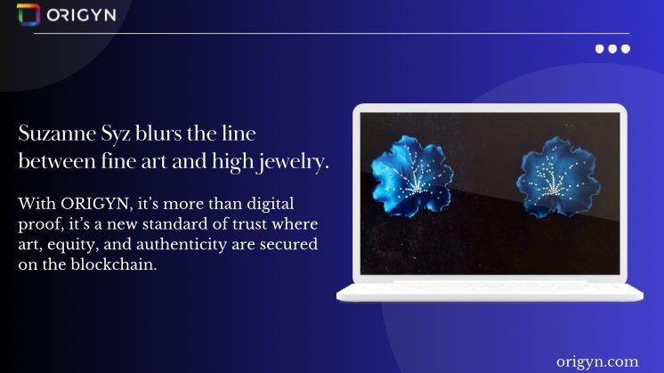 What happens when fine art, high jewelry, and blockchain technology collide? 

Geneva-based jeweler, Suzanne Syz collaborates with <a href="/ORIGYNTech/">ORIGYN 🇨🇭</a> to certify her entire piece collection on-chain, setting a new standard for authenticity, ownership &amp; trust in luxury.

Let’s see more ⬇️