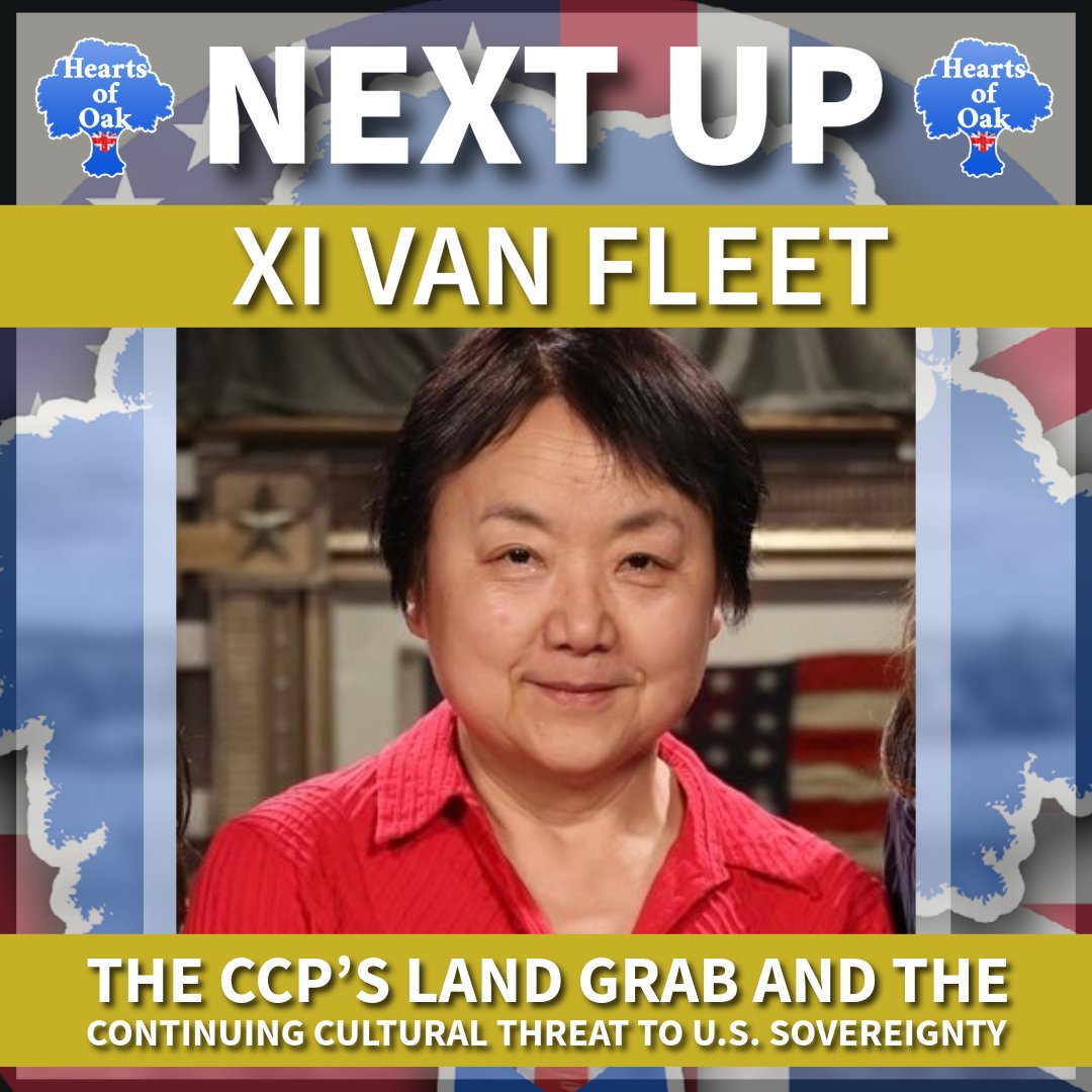 HeartsofOakUK's tweet image. MONDAY FROM 8PM (🇺🇸pst12pm/est3pm)
@XVanFleet returns to Hearts of Oak, bringing her powerful perspective as a Cultural Revolution survivor and author of Mao's America. In this interview, Xi discusses the growing influence of the Chinese Communist Party in America, from land…