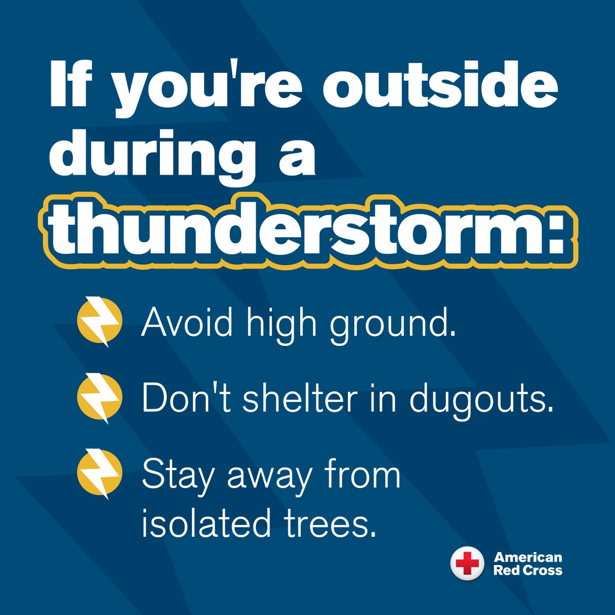 NJRedCross's tweet image. Thunderstorms are forecast for #NJ today into tonight. Get indoors if possible. Stay safe! redcross.org/PrepareNJ