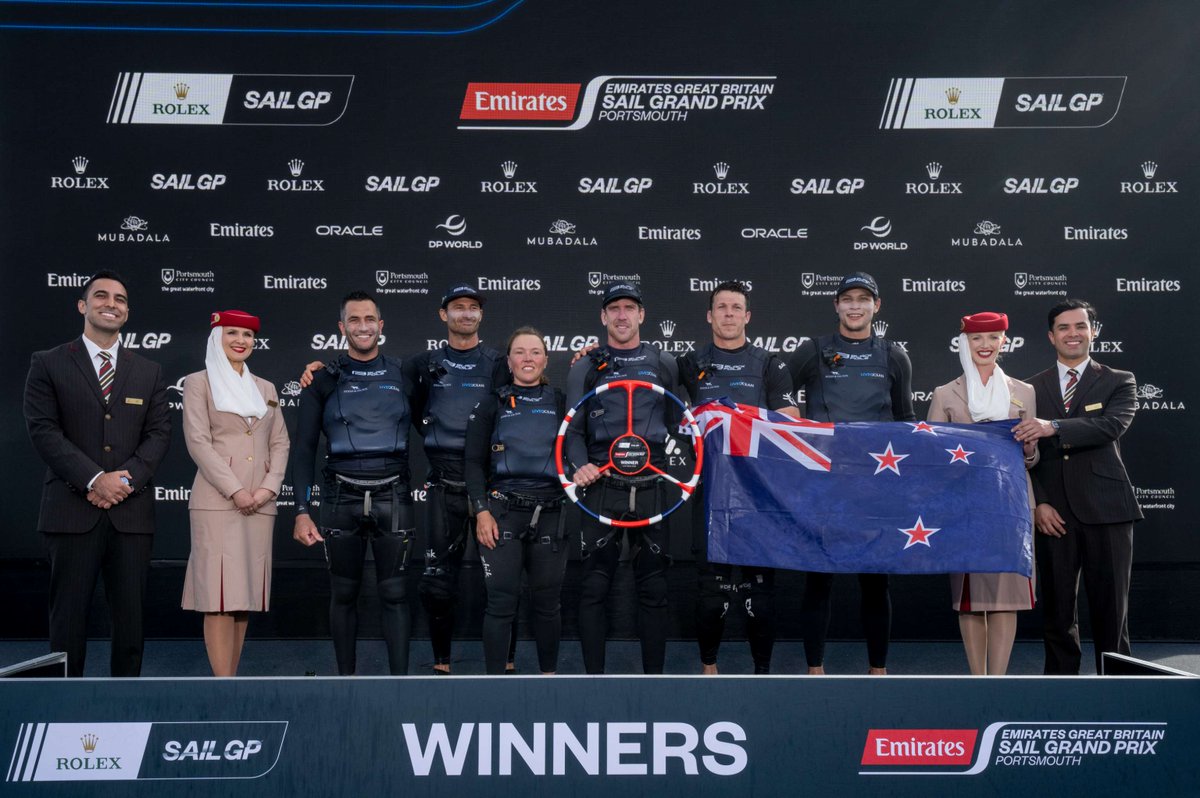 SailGP's tweet image. A first-class presentation for the winners of the @emirates Great Britain Sail Grand Prix 🏆
#SailGP