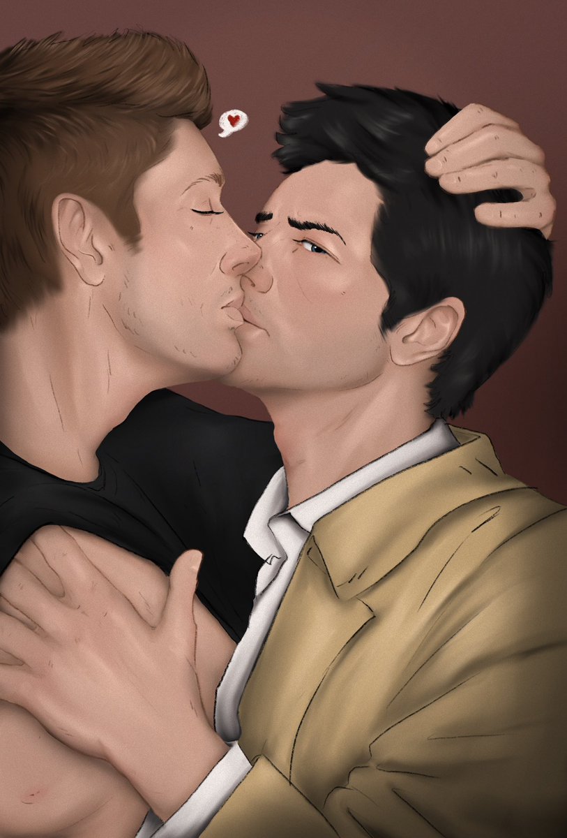 HalflingJakab's tweet image. #destiel #casdean #deancas #Supernatural #spn #spnart #spnfanart #art #fanart #procreate #deanwinchester #castiel #jensenackles #mishacollins