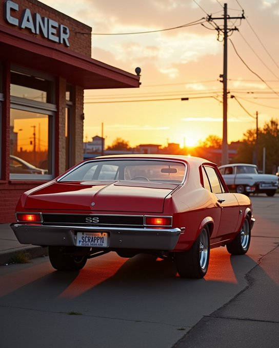 bigsoup6_7's tweet photo. Scrappy Friday vibes.
Half day work from home done, now firing up the '71 Nova, cranking the tunes, and rolling to the diner to meet the boys for lunch. Let's get this weekend started. 🚗💨 #NovaLife #FridayFeels https://t.co/X92awuPsNQ