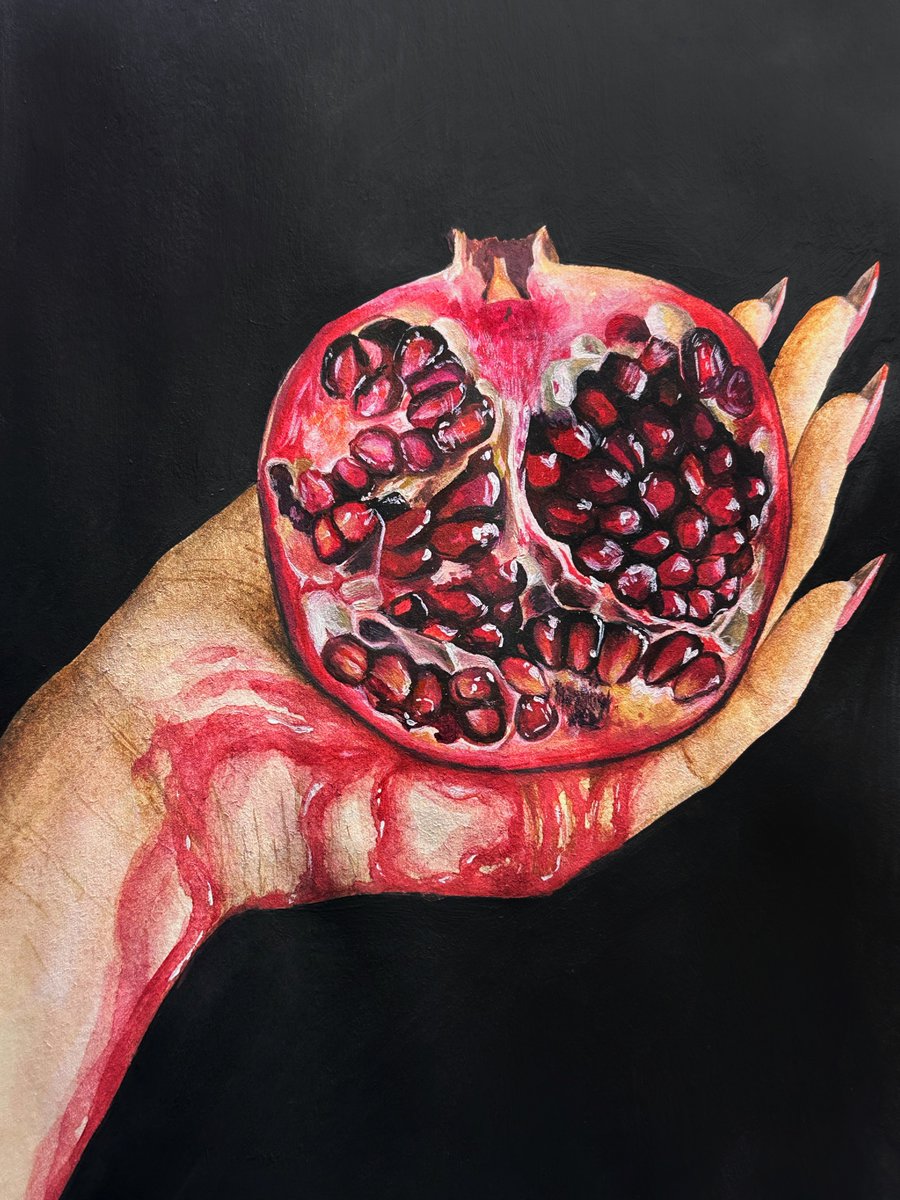 rogercollects_'s tweet image. Gn ❤️ Sleep well 🙌
“🫶🏻”
Pomegranate
By Diana @xdi_art