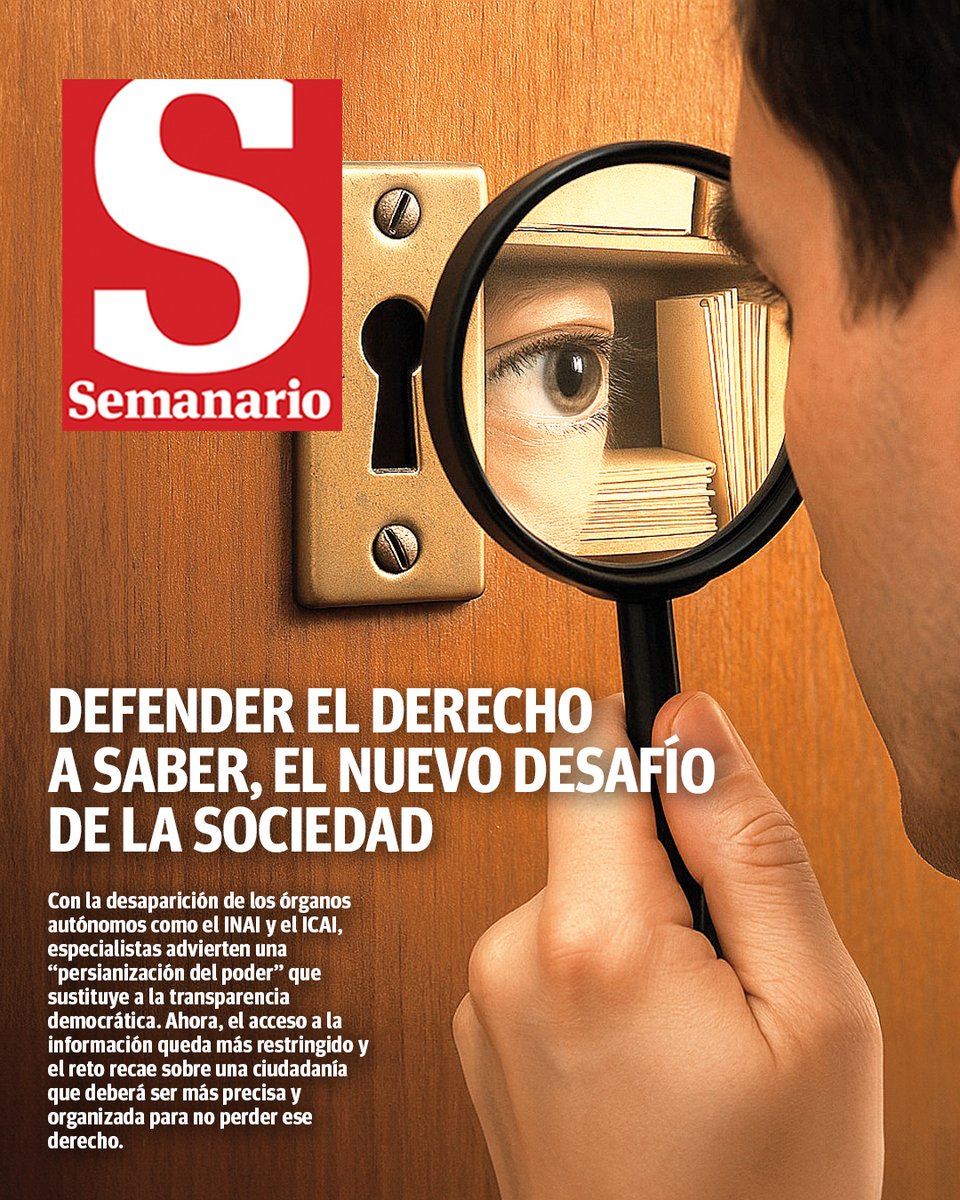 #Semanario #Transparencia | Tras la desaparición de órganos como el INAI e ICAI, ahora el acceso a la información queda más restringido. Te contamos que opinan los expertos. 👉 bit.ly/40vsdnz
✒️: Francisco Rodríguez (<a href="/Paco_rolo/">Paco Rodríguez L.</a>) | 📷: Omar Saucedo |  Portada: Roberto