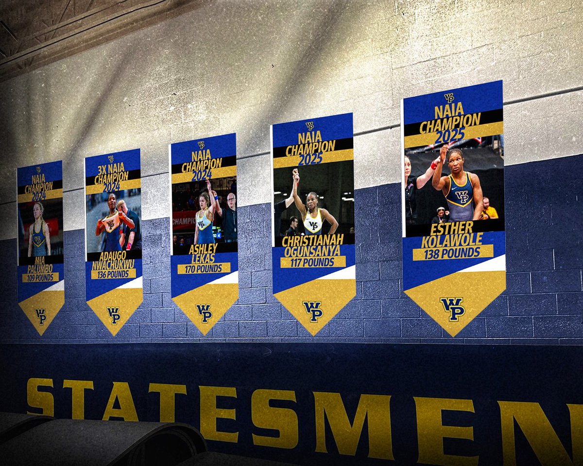 New look soon… 👀 

William Penn has produced 5️⃣ individual National Champions in two short years. 

Who’s next?

#StatesmenElite  |  🔵🟡