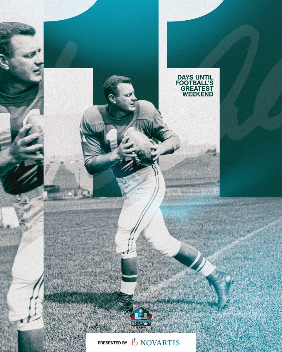 ProFootballHOF's tweet image. 1️⃣1️⃣ days till kickoff!!
@NovartisUS | #PFHOF25
