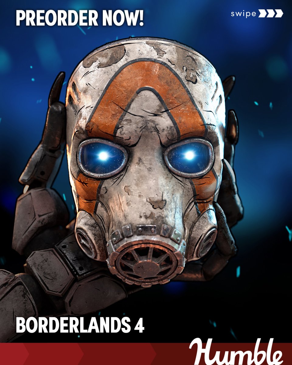 humble's tweet image. Crash into Kairos as one of four new Vault Hunters seeking wealth and glory in Borderlands 4!
Preorder now at the Humble Store: bit.ly/4lIVjYz