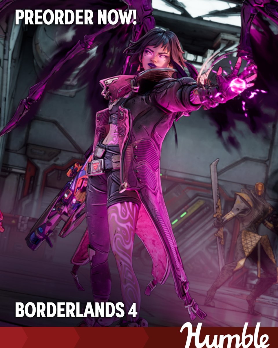 humble's tweet image. Crash into Kairos as one of four new Vault Hunters seeking wealth and glory in Borderlands 4!
Preorder now at the Humble Store: bit.ly/4lIVjYz