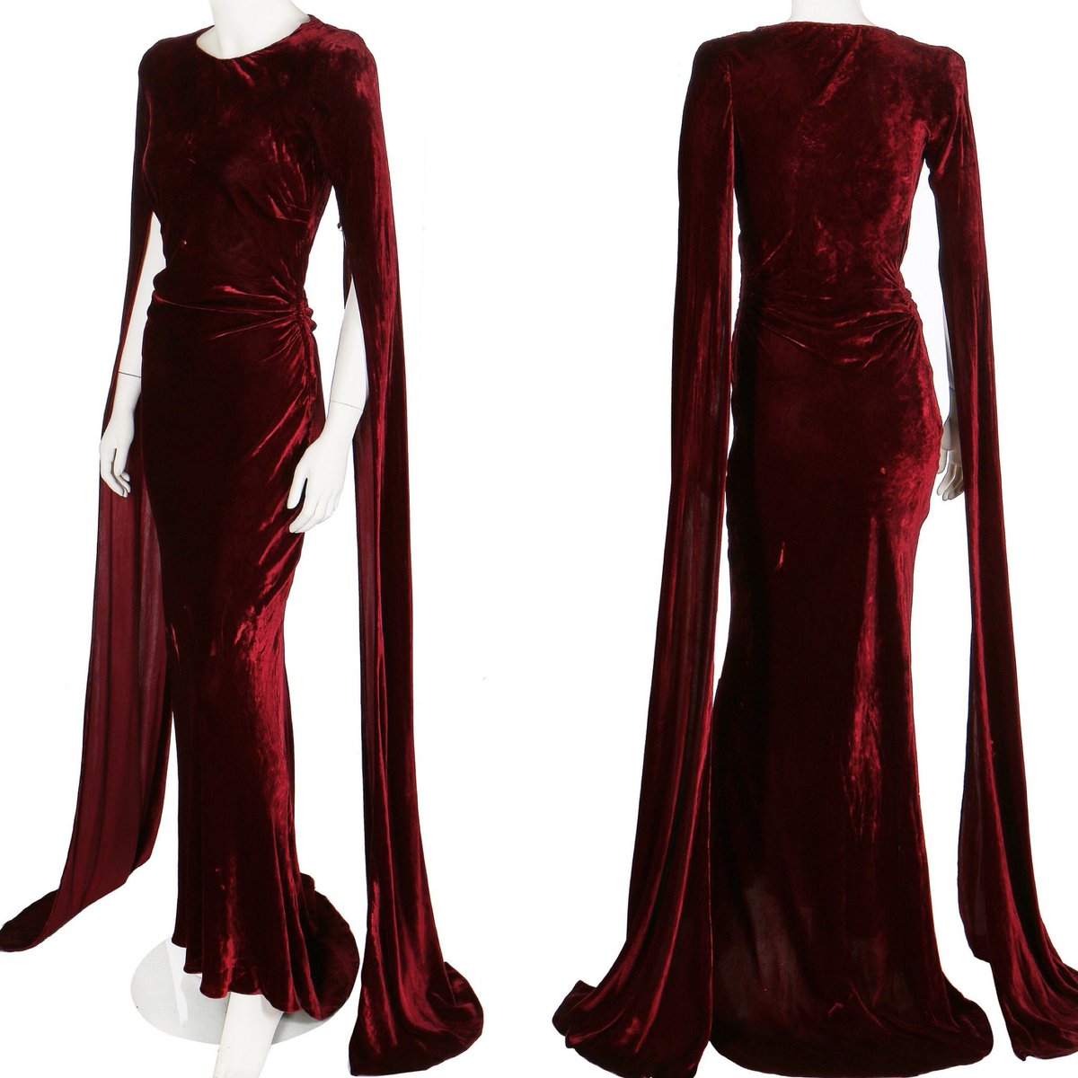 Always a fan of a dramatic sleeve, this is a medievalesque statement in red velvet by the #1930s designer #Molyneux. It combines the form fitting drape of the period with these floor Always a fan of a dramatic sleeve, this is a medievalesque statement in red velvet by the #1930s designer #Molyneux. It combines the form fitting drape of the period with these floor