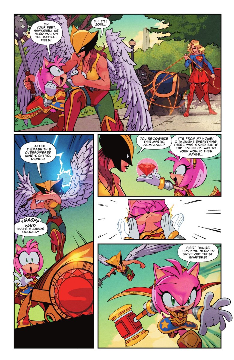 mylesworthy08's tweet image. #AmyRose & #Hawkgirl has one thing I know they have in common; their weapons; Amy's hammer/Hawkgirl's mace (Amy still fits as Wonder Woman). Between #BlazetheCat & #WonderWoman, they're both princesses/have similarities (I still think Blaze fits better as #Starfire). #DCxSonic