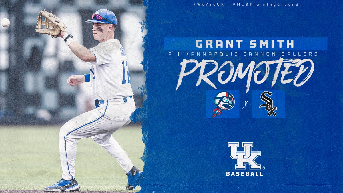 UKBaseball's tweet image. Grant Smith (@grantsmithnm) was promoted and got a base knock in his first game with @Kcannonballers!
#CatsinthePros