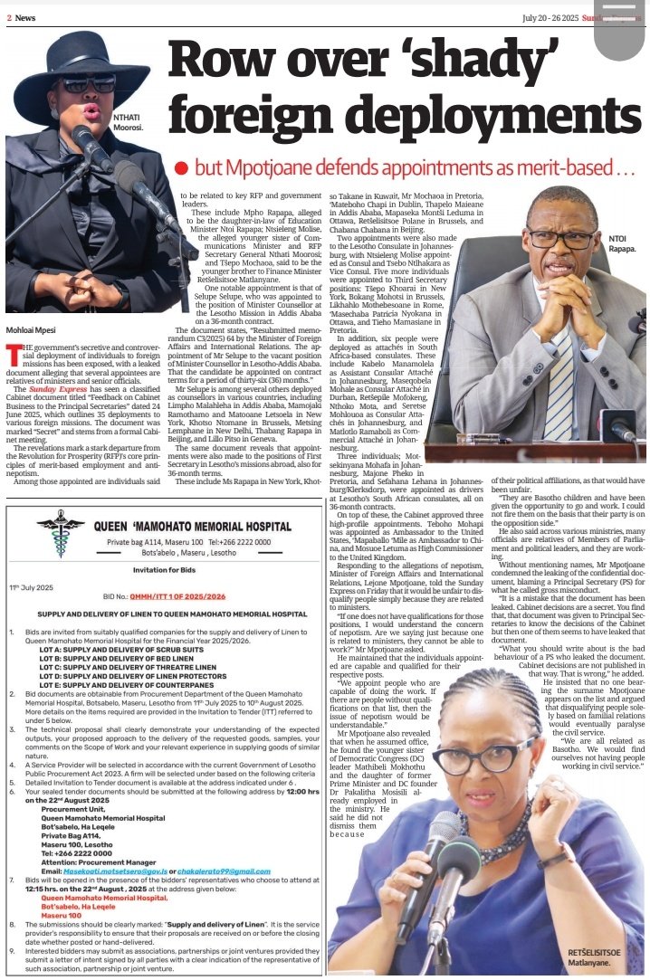 The arrogance displayed by Honourable <a href="/LMpotjoane/">Lejone Mpotjoane</a> is sickening. His response is crippling. He genuinely cannot defend nepotism and use qualifications as an attempt to do so. The recruitment and selection process further encompass skills and experience.