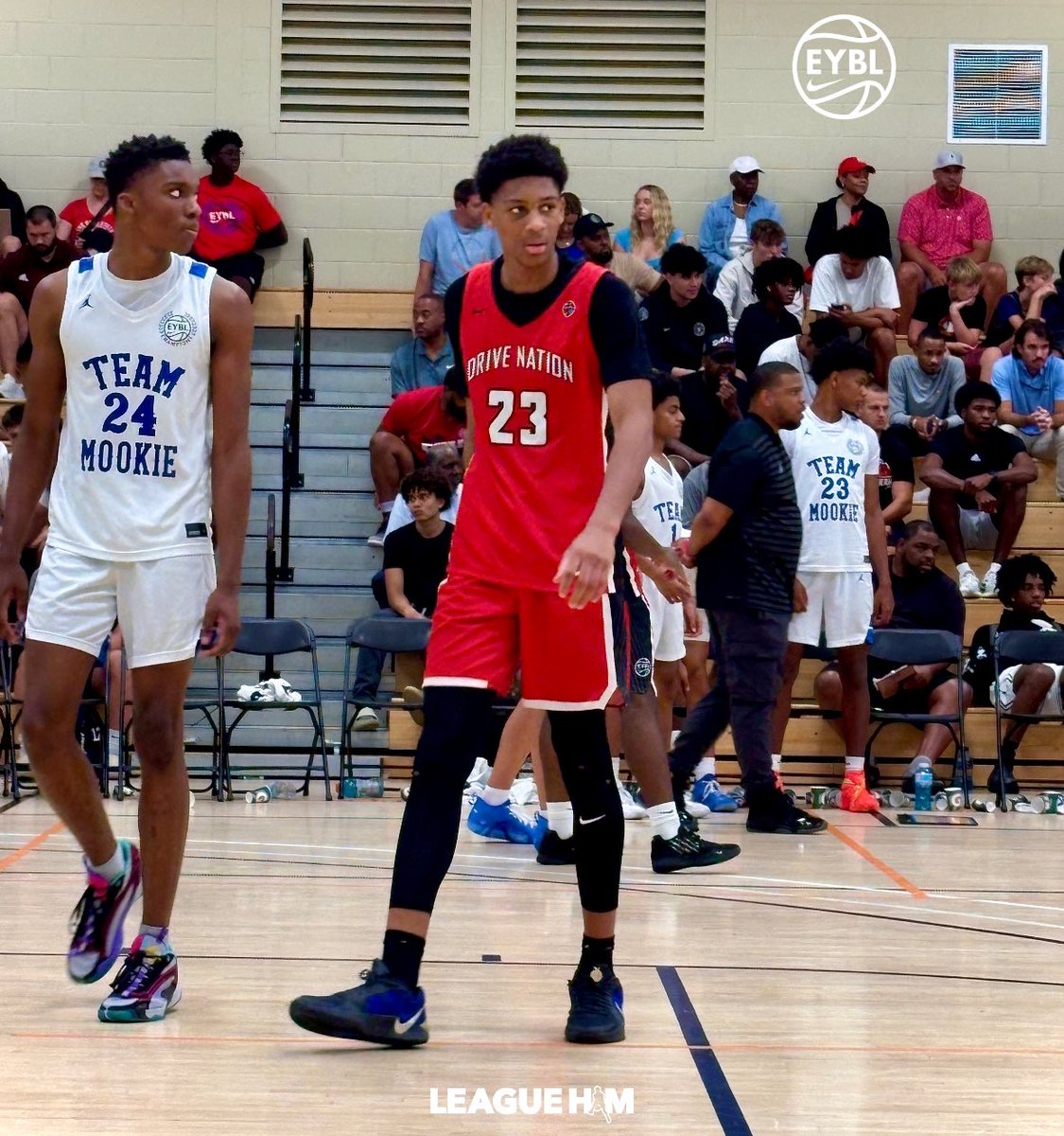 League_Him's tweet image. Enjoyed watching Marcus Spears Jr. compete this week at Peach Jam. The 16-year-old forward brings unwavering energy on both ends. That, along with his size and instincts, gives him significant potential to grow into long-term.