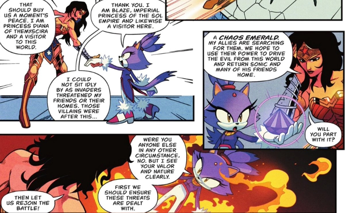 mylesworthy08's tweet image. #AmyRose & #Hawkgirl has one thing I know they have in common; their weapons; Amy's hammer/Hawkgirl's mace (Amy still fits as Wonder Woman). Between #BlazetheCat & #WonderWoman, they're both princesses/have similarities (I still think Blaze fits better as #Starfire). #DCxSonic
