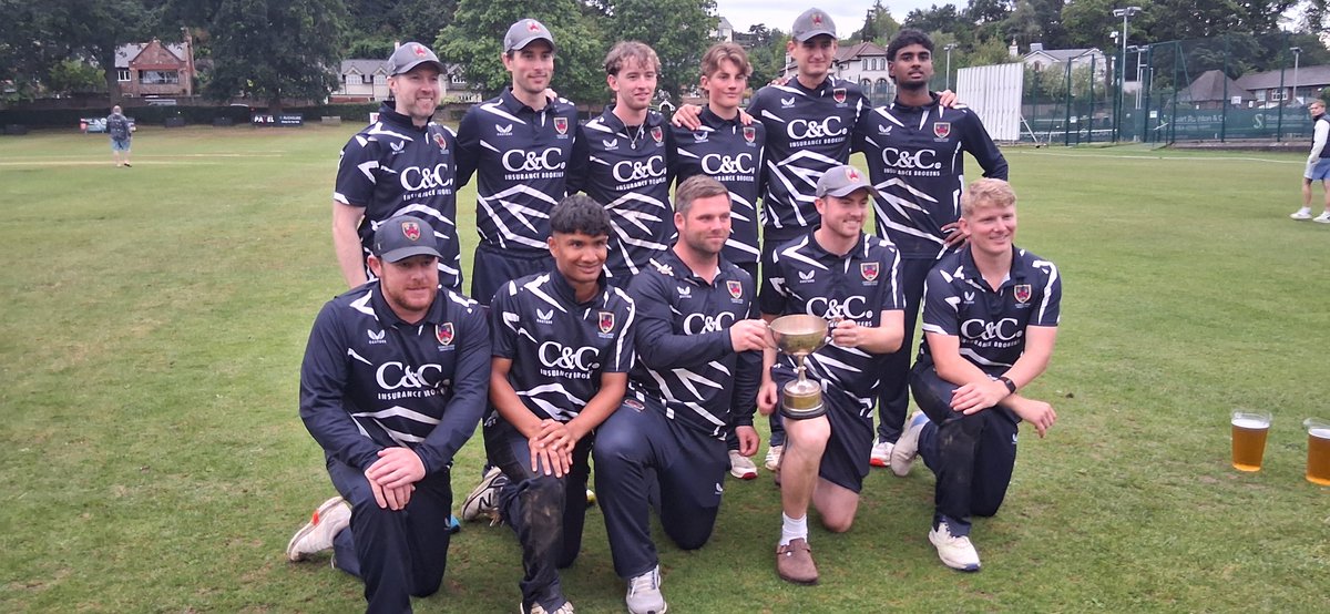 Congratulations to Alderley Edge, T20 Winners! They beat Didsbury by 8 wkts with 2 balls to spare in a thrilling, rain interrupted final.