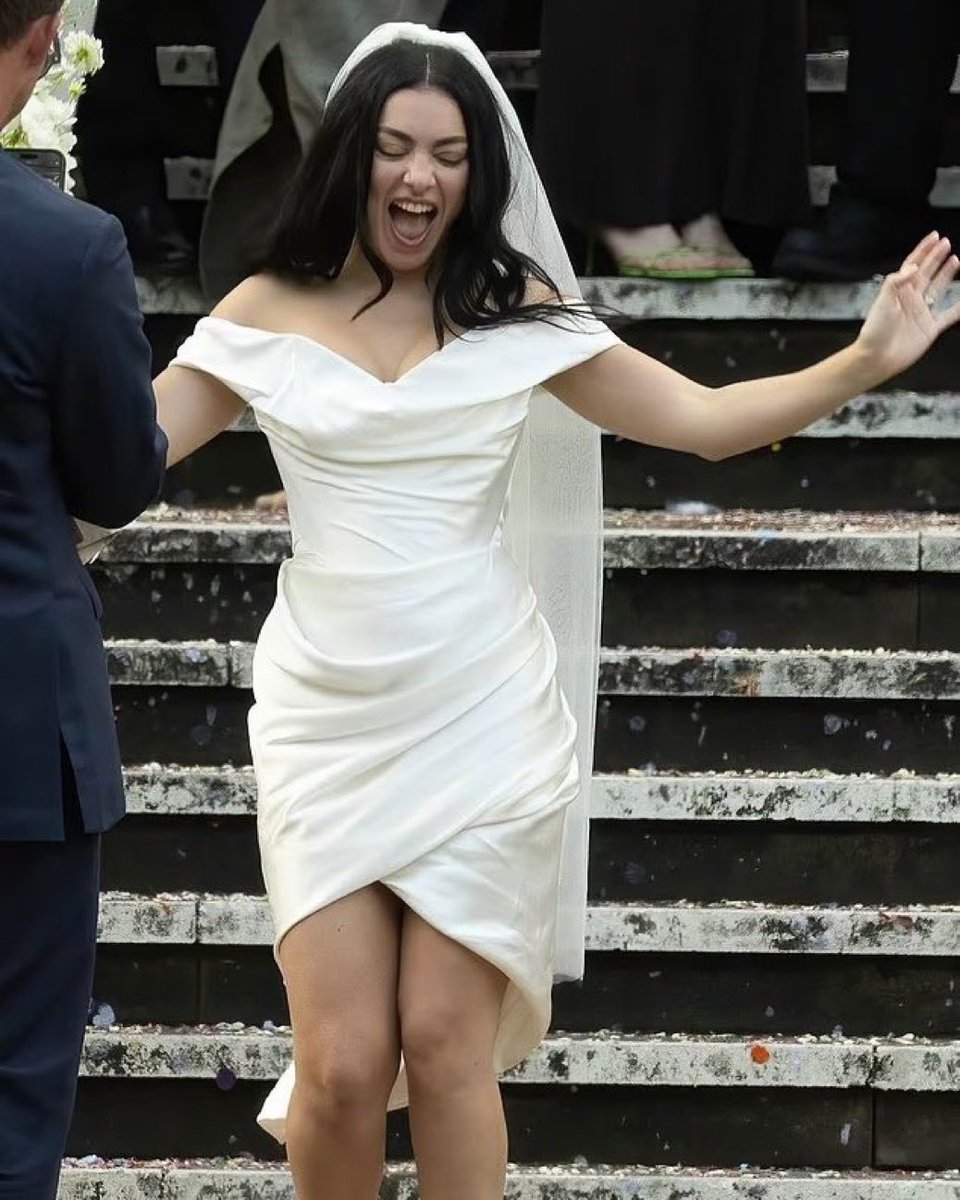 bottegasveneta's tweet image. charli xcx got married wearing the vivienne westwood nova cora mini dress! ✮