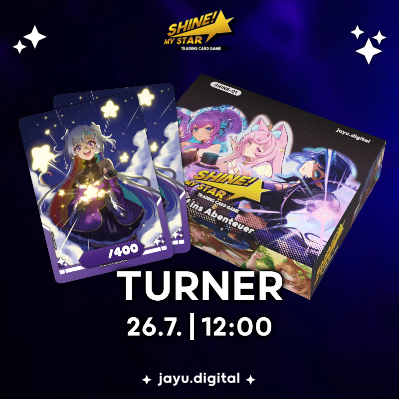 ShineMyStarTCG's tweet image. ˗ˏˋ ★ ˎˊ˗ SHINE! MY STAR TURNIER ˗ˏˋ ★ ˎˊ˗
Am 26.07. 12:00 findet das ERSTE Turnier von Shine! My Star statt!
Hier könnt ihr gegeneinander antreten und Booster, sowie Promokarten von Set 1 gewinnen.
Details findet ihr im Discord Server:
discord.gg/cQRtFKBUMF