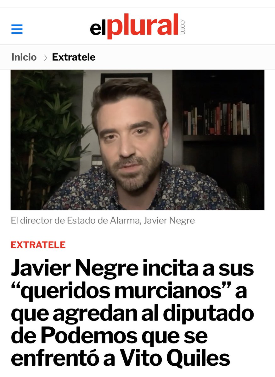Desde que Javier Negre me señaló hay mucha gente que me para por la calle como pedía….pero para darme ánimos y pedirnos que sigamos plantando cara a esta ultraderecha desatada. 

En la burbuja de X tienen un ejército de trols, pero en la calle, en el barrio, los ultras son una