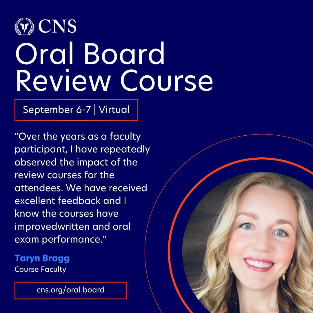 CNS_Update's tweet image. Did you know that all registered attendees of the CNS Oral Board Review Course receive complimentary Hot Seat Sessions following the virtual course? You'll receive more personalized attention from our expert faculty to help you crush the exam. Register here:…