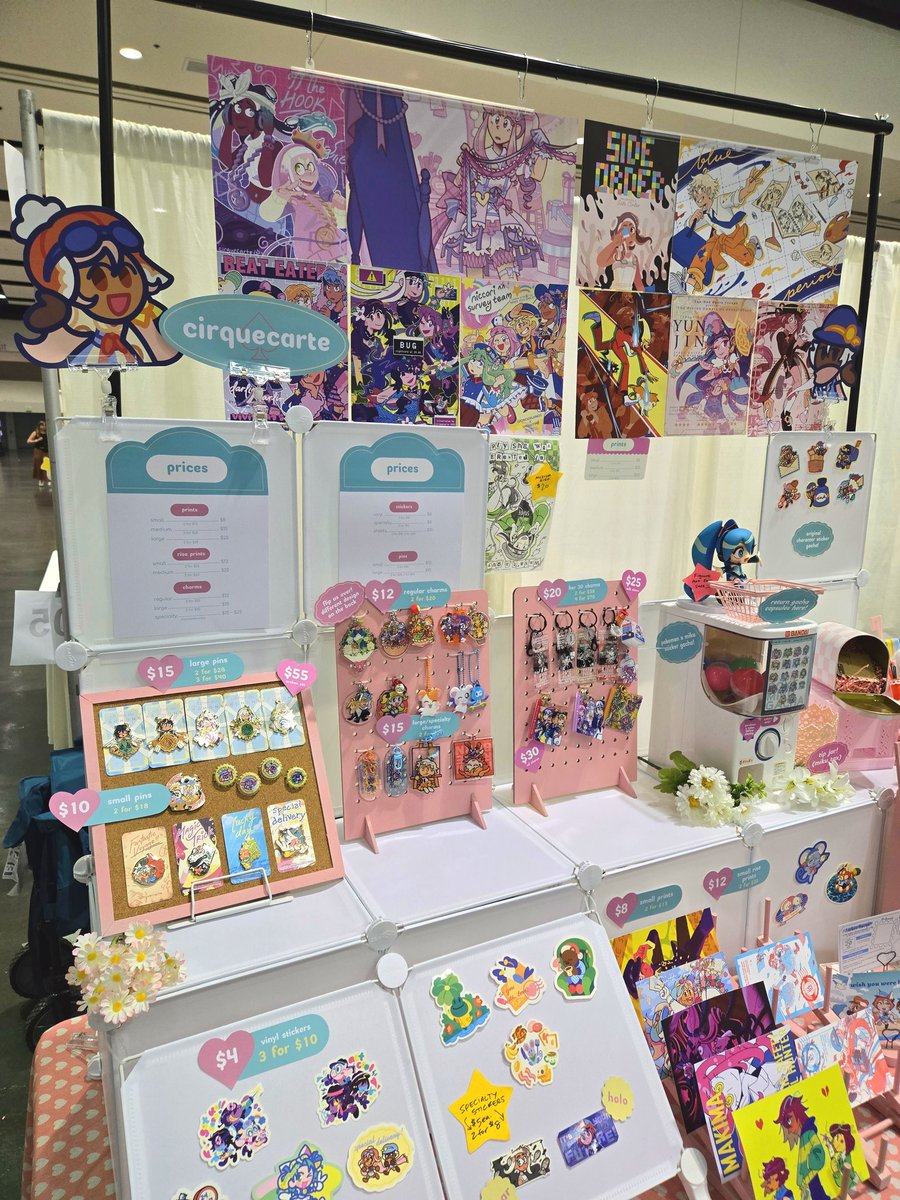 circuitting's tweet image. late post but i'm here at sjmade summer fair!! i'm at D14 + D15 with @gelatobear and @redteapanda 🕺🕺 i sold out on a few items that i hope to restock for aiba next week, but i still have a lot of other items left!