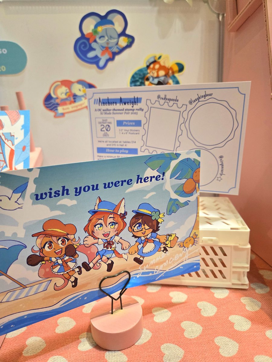 circuitting's tweet image. late post but i'm here at sjmade summer fair!! i'm at D14 + D15 with @gelatobear and @redteapanda 🕺🕺 i sold out on a few items that i hope to restock for aiba next week, but i still have a lot of other items left!