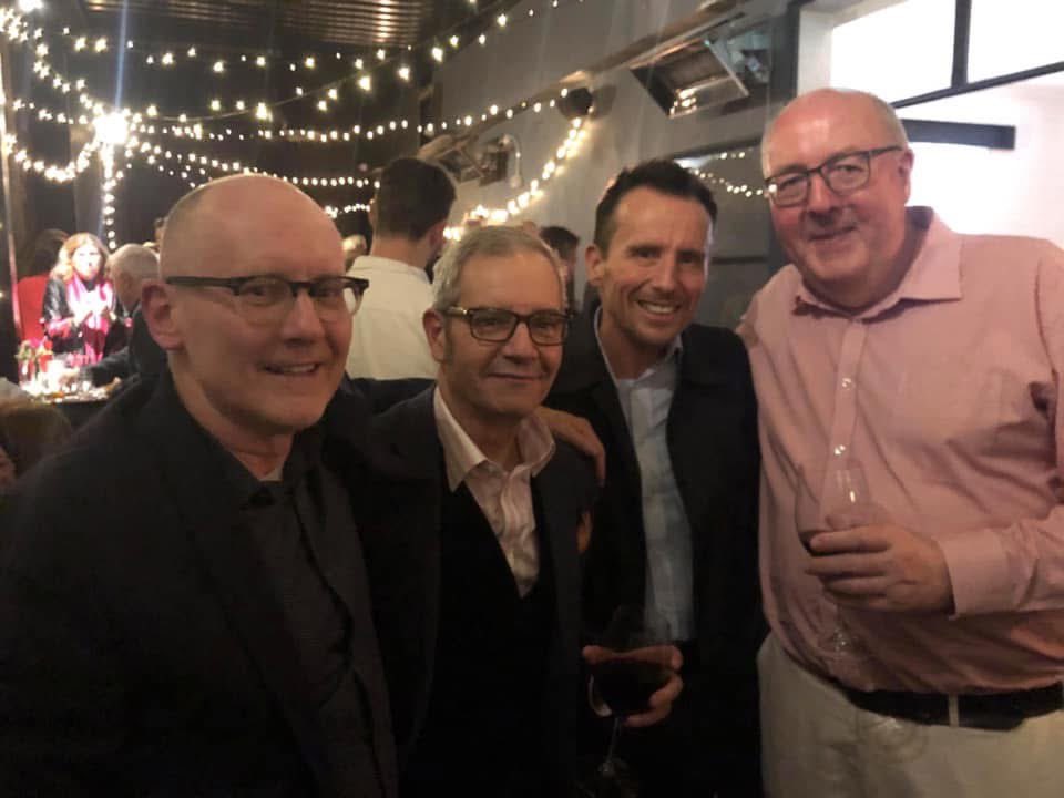 Sad news about the death of broadcaster <a href="/Peter_F_Ryan/">Peter Ryan OAM</a> aged 64 from cancer. Peter and I reconnected when I returned from overseas in 2019 and became mates (photo from party of mutual friend Luis Garcia). As well as being a fantastic journo, Peter was kind and helpful. RIP big Pete