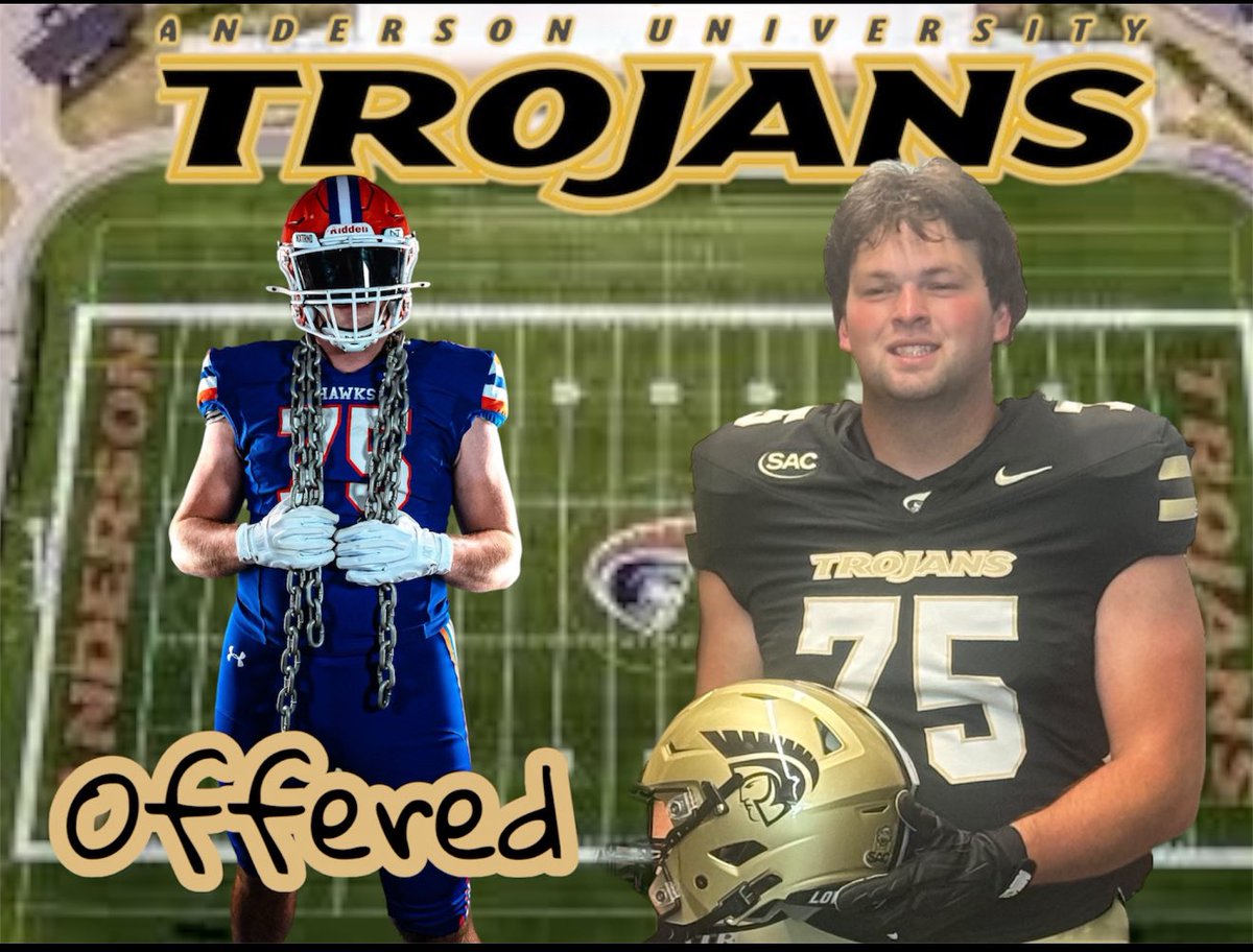 Kam Raymond (@kamraymond2026) on Twitter photo Grateful for the Offer from <a href="/AUTrojansFB/">Anderson Trojans Football</a>. Appreciate the coaches and their time with me and my family. Thank you!
<a href="/bobby_lamb/">Bobby Lamb</a> <a href="/CoachThurn/">James Thurn</a> <a href="/coachhick/">Brett Hickman</a> <a href="/malikchevry/">Malik Chevry</a> <a href="/CoachFull3r/">Caleb Fuller</a> <a href="/SteveDAnna1/">⭐️Coach Steve D'Anna⭐️</a> <a href="/cscrecruits/">College Sports Consultants - Coach Steve</a> <a href="/HanahanHawksFB/">Hanahan Hawks Football</a> Grateful for the Offer from <a href="/AUTrojansFB/">Anderson Trojans Football</a>. Appreciate the coaches and their time with me and my family. Thank you!
<a href="/bobby_lamb/">Bobby Lamb</a> <a href="/CoachThurn/">James Thurn</a> <a href="/coachhick/">Brett Hickman</a> <a href="/malikchevry/">Malik Chevry</a> <a href="/CoachFull3r/">Caleb Fuller</a> <a href="/SteveDAnna1/">⭐️Coach Steve D'Anna⭐️</a> <a href="/cscrecruits/">College Sports Consultants - Coach Steve</a> <a href="/HanahanHawksFB/">Hanahan Hawks Football</a>