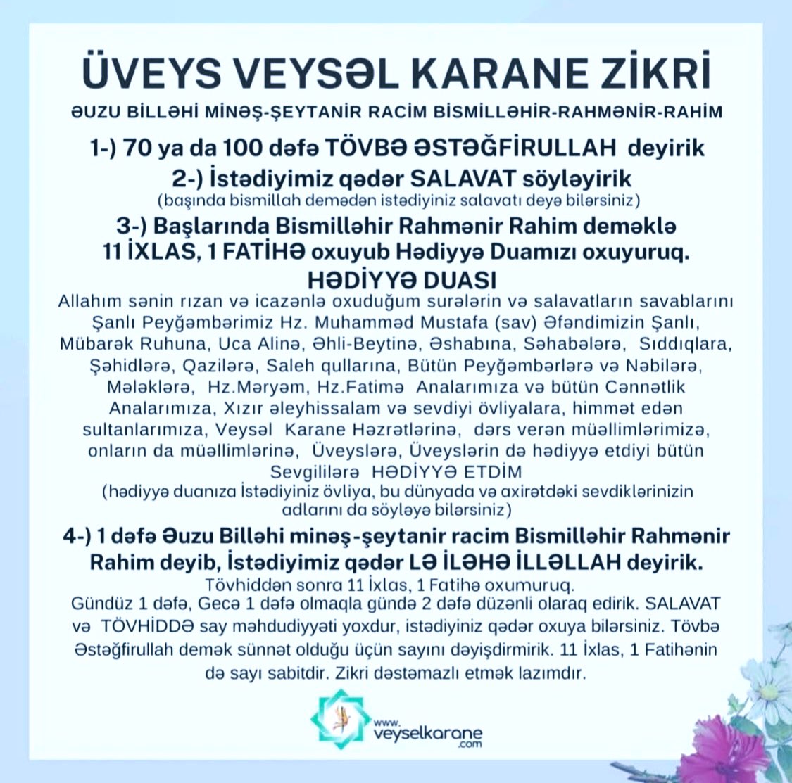 Azərbaycan Üveysləri (@azerbaycanuveys) on Twitter photo Əgər qədərimiz sadəcə son anda verilən sula cavab verməyimizə görə yazdırılmış olsaydı və ya Allah hər quluna öz istəyinə görə qədər versəydi, bu Allahın bilinən 99 adından Adl-Ədalətli adına uyğun olmaz, buna görə də Allah ədalətli adını daşımazdı.
<a href="/veyselkarane/">veyselkarane</a> Əgər qədərimiz sadəcə son anda verilən sula cavab verməyimizə görə yazdırılmış olsaydı və ya Allah hər quluna öz istəyinə görə qədər versəydi, bu Allahın bilinən 99 adından Adl-Ədalətli adına uyğun olmaz, buna görə də Allah ədalətli adını daşımazdı.
<a href="/veyselkarane/">veyselkarane</a>
