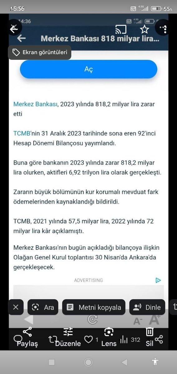 Kartal60189991's tweet image. 2023 tcmbnin kur korumalı mevduat faizi zararı 818.20 milyar TL 40 milyar dolar yaklaşık kim nasıl yaptı belli kimsenin umurlarinda bile değil.....